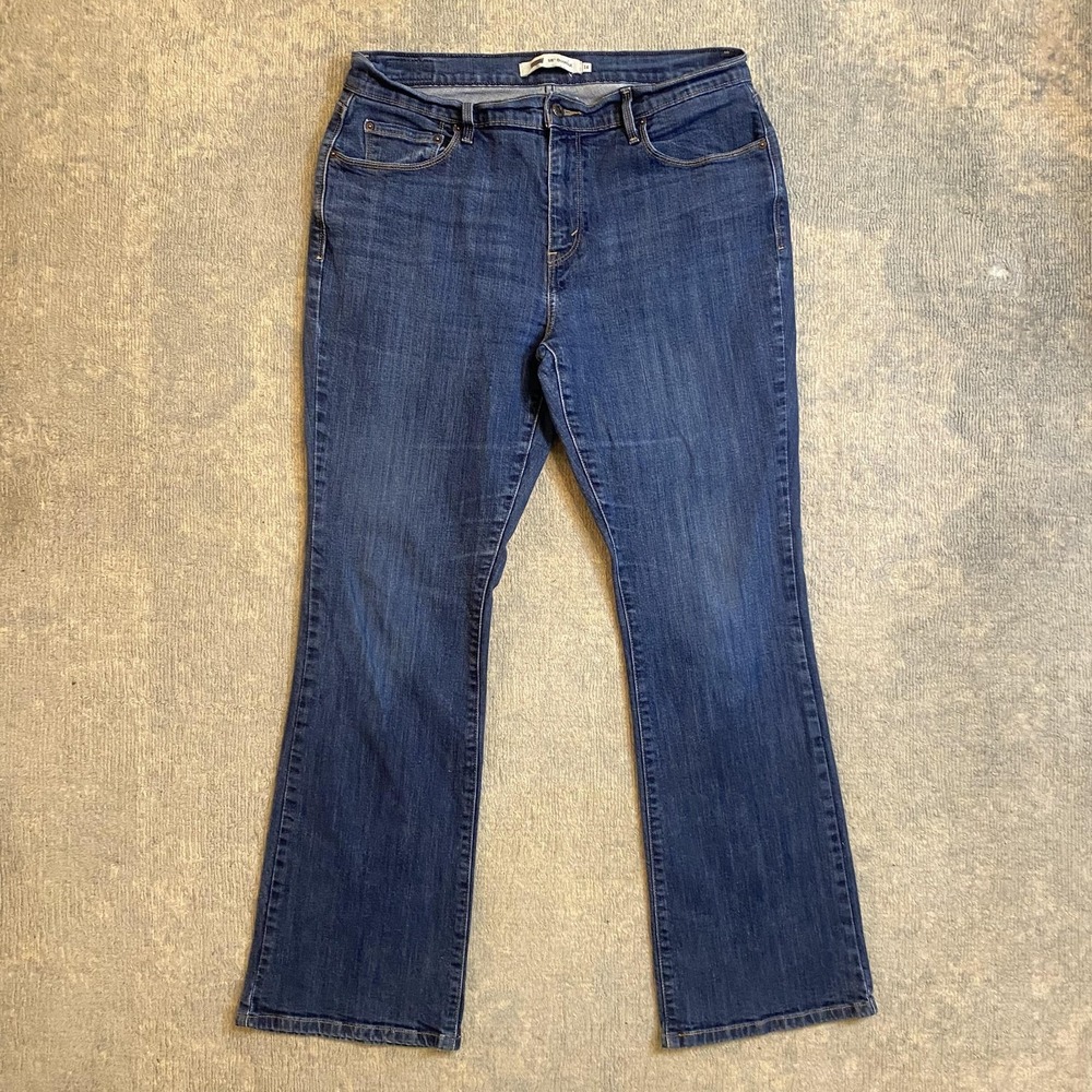 Levis 515 Bootcut Jeans Womens 14 Medium Wash Blue Mid Rise Stretch Denim